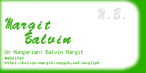 margit balvin business card